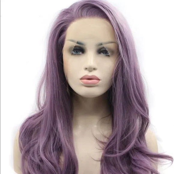 ✨22” PURPLE BODY WAVYLACE FRONT WIG💫 NEW